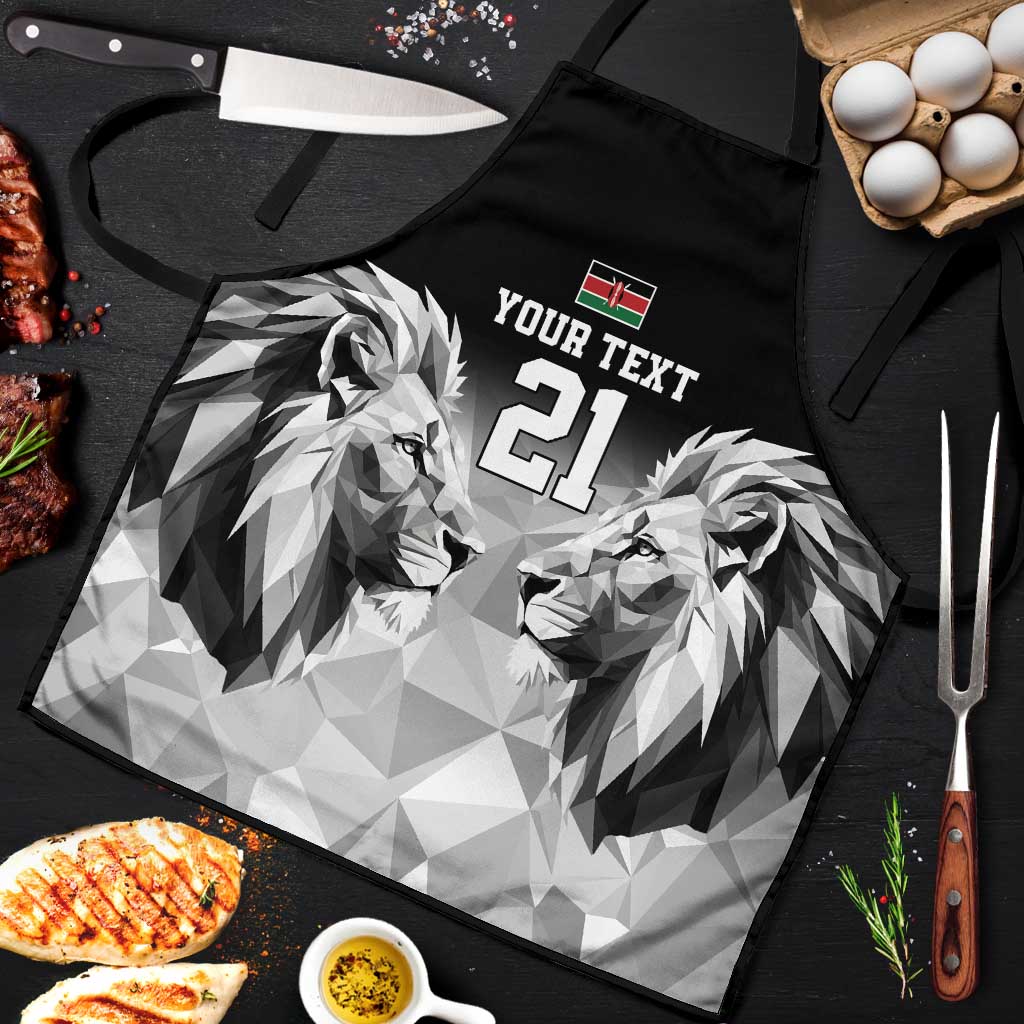 Kenya Rugby Custom Apron Black Kenyan 22-23 Motif - Wonder Print Shop