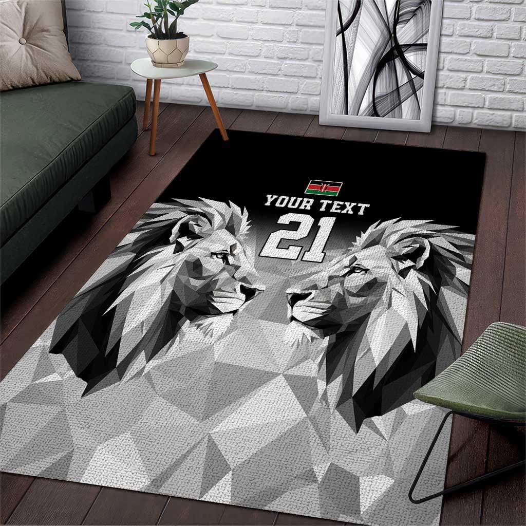 Kenya Rugby Custom Area Rug Black Kenyan 22-23 Motif - Wonder Print Shop