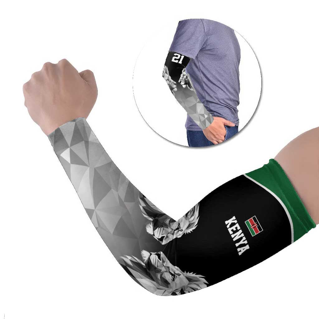 Kenya Rugby Custom Arm Sleeves Black Kenyan 22-23 Motif - Wonder Print Shop