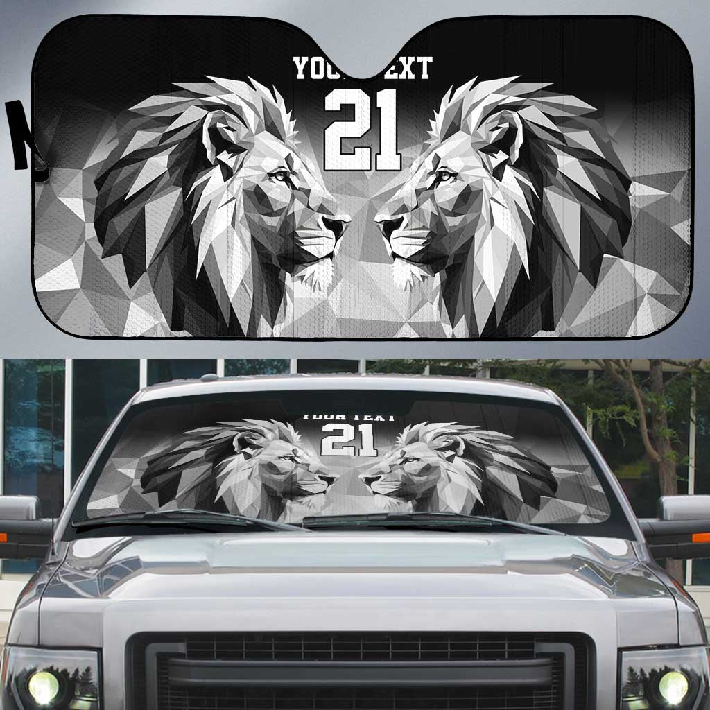 Kenya Rugby Custom Auto Sun Shade Black Kenyan 22-23 Motif - Wonder Print Shop