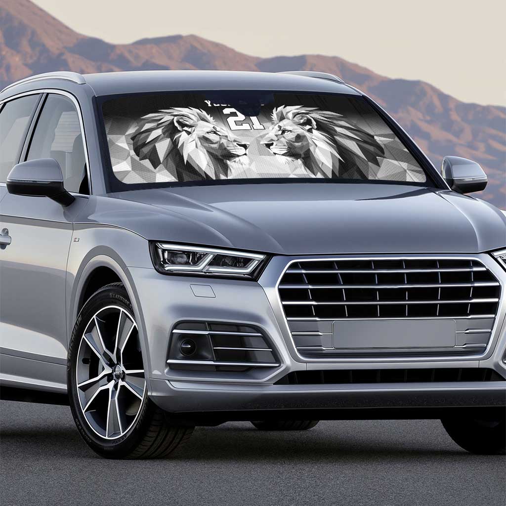 Kenya Rugby Custom Auto Sun Shade Black Kenyan 22-23 Motif - Wonder Print Shop