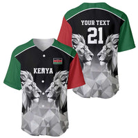 Kenya Rugby Custom Baseball Jersey Black Kenyan 22-23 Motif - Wonder Print Shop