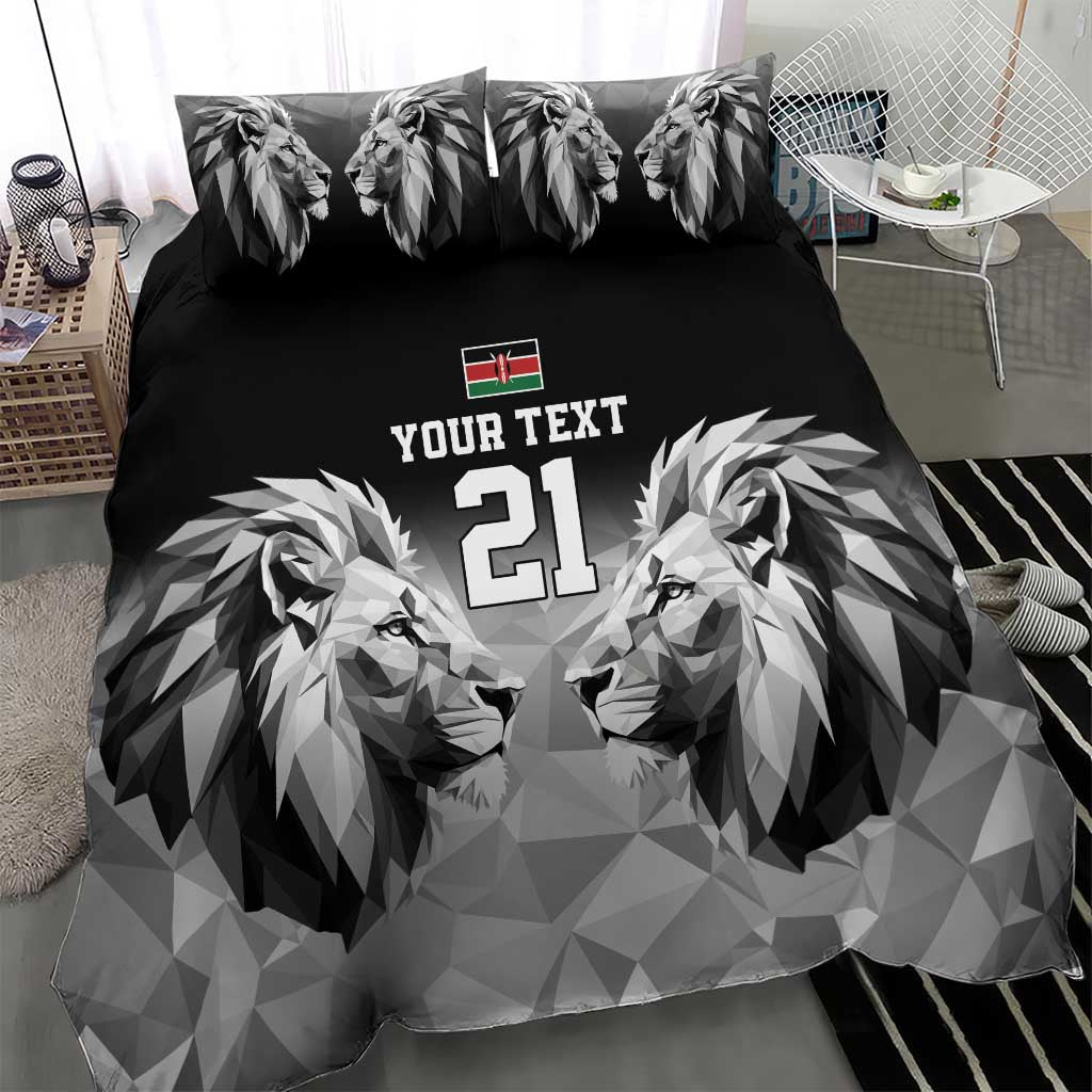 Kenya Rugby Custom Bedding Set Black Kenyan 22-23 Motif - Wonder Print Shop