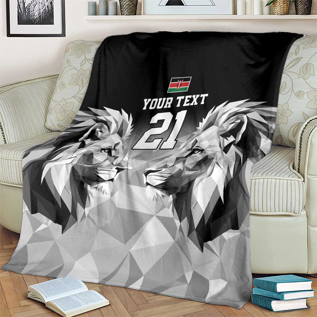Kenya Rugby Custom Blanket Black Kenyan 22-23 Motif - Wonder Print Shop