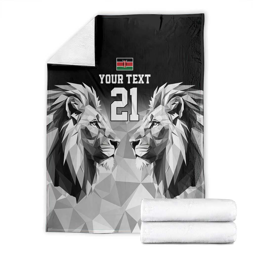 Kenya Rugby Custom Blanket Black Kenyan 22-23 Motif - Wonder Print Shop