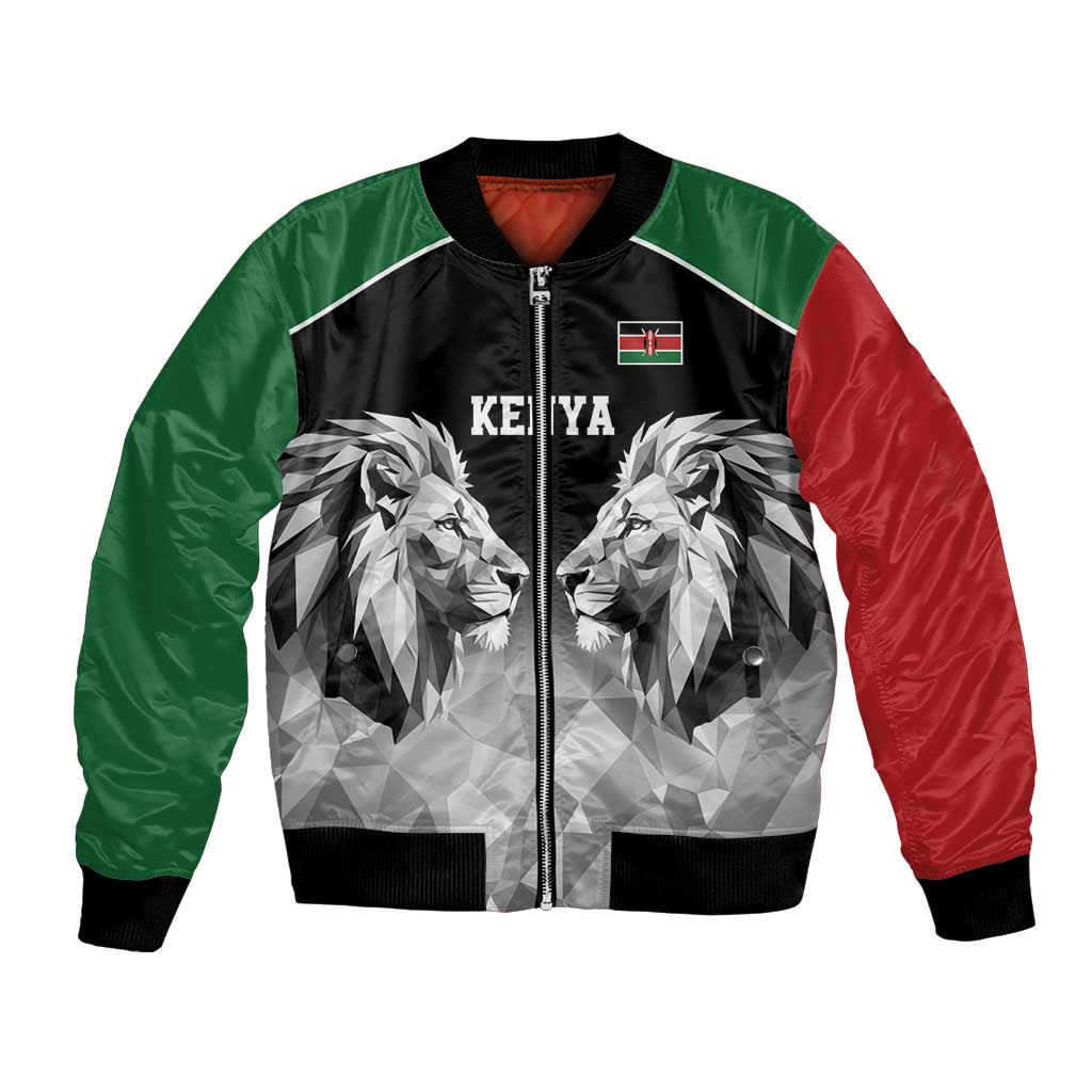 Kenya Rugby Custom Bomber Jacket Black Kenyan 22-23 Motif - Wonder Print Shop