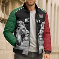Kenya Rugby Custom Bomber Puffer Jacket Black Kenyan 22-23 Motif - Wonder Print Shop