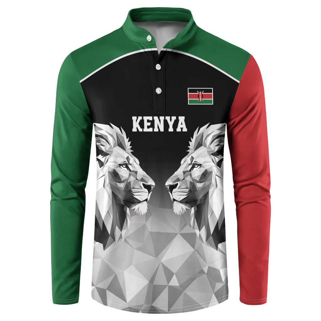 Kenya Rugby Custom Button Sweatshirt Black Kenyan 22-23 Motif - Wonder Print Shop