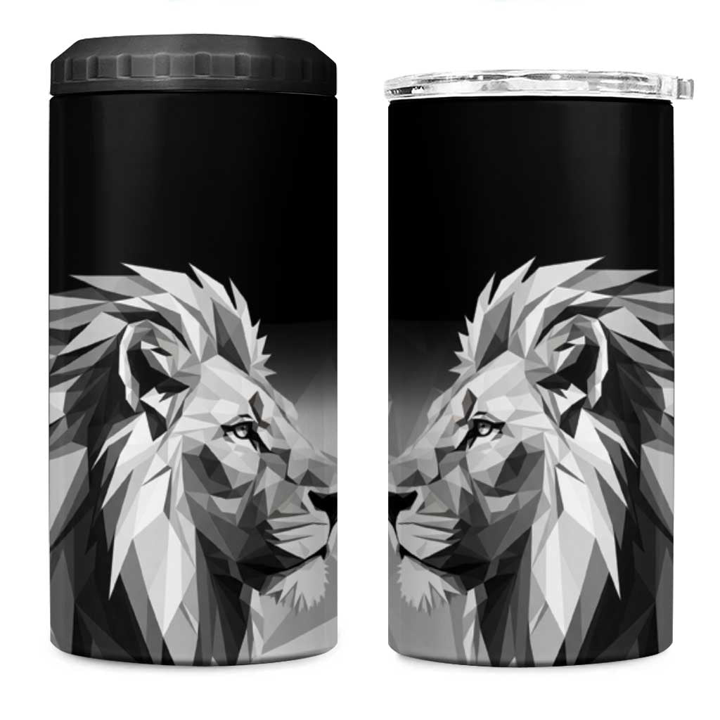 Kenya Rugby Custom 4 in 1 Can Cooler Tumbler Black Kenyan 22-23 Motif - Wonder Print Shop