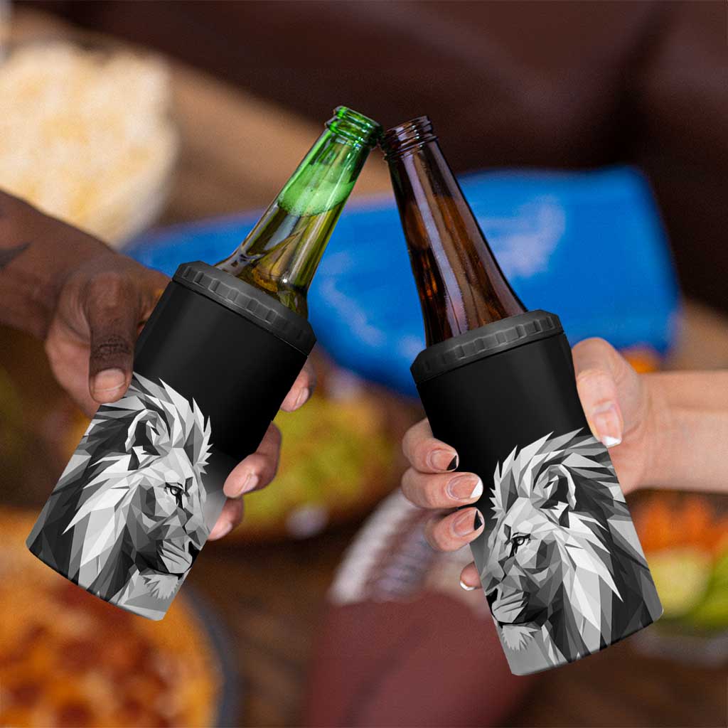 Kenya Rugby Custom 4 in 1 Can Cooler Tumbler Black Kenyan 22-23 Motif - Wonder Print Shop