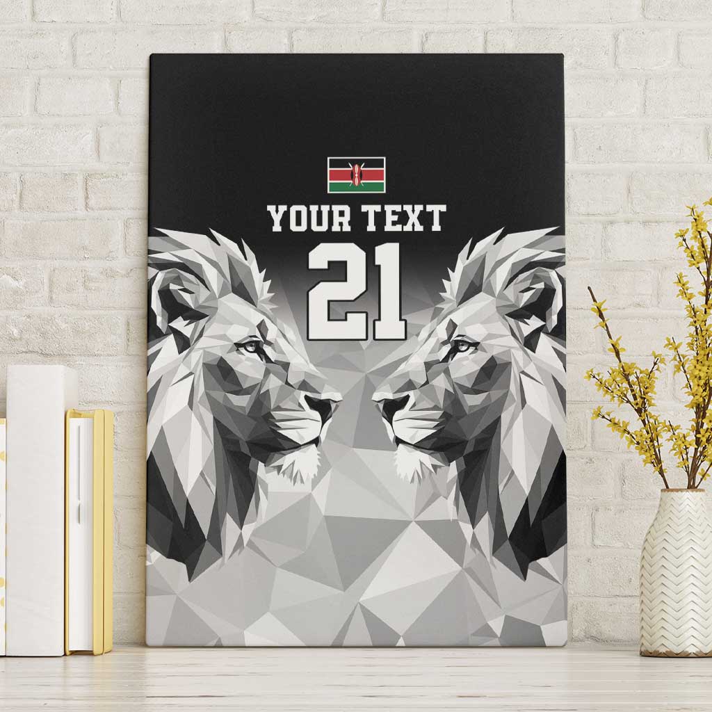 Kenya Rugby Custom Canvas Wall Art Black Kenyan 22-23 Motif - Wonder Print Shop