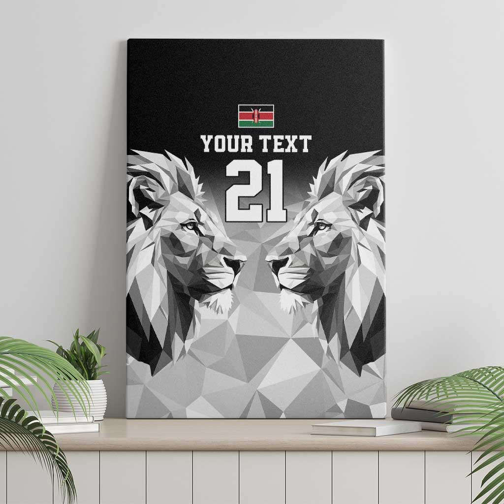 Kenya Rugby Custom Canvas Wall Art Black Kenyan 22-23 Motif - Wonder Print Shop