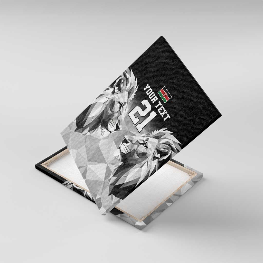 Kenya Rugby Custom Canvas Wall Art Black Kenyan 22-23 Motif - Wonder Print Shop