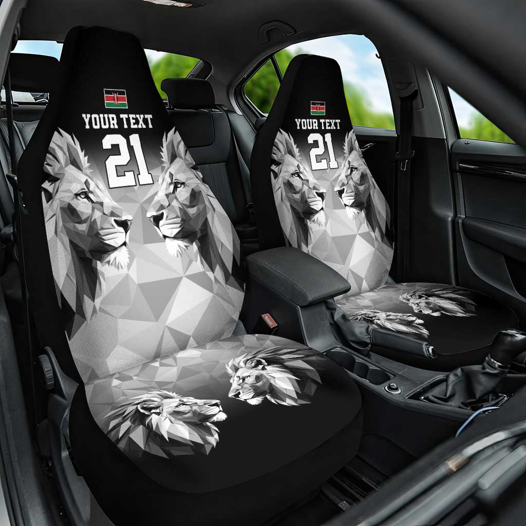 Kenya Rugby Custom Car Seat Cover Black Kenyan 22-23 Motif - Wonder Print Shop