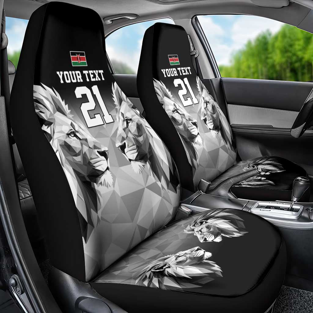 Kenya Rugby Custom Car Seat Cover Black Kenyan 22-23 Motif - Wonder Print Shop