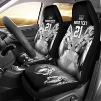 Kenya Rugby Custom Car Seat Cover Black Kenyan 22-23 Motif - Wonder Print Shop