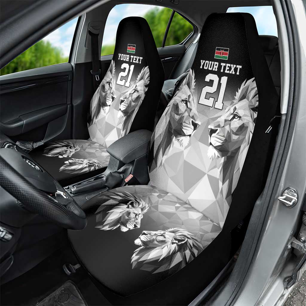 Kenya Rugby Custom Car Seat Cover Black Kenyan 22-23 Motif - Wonder Print Shop