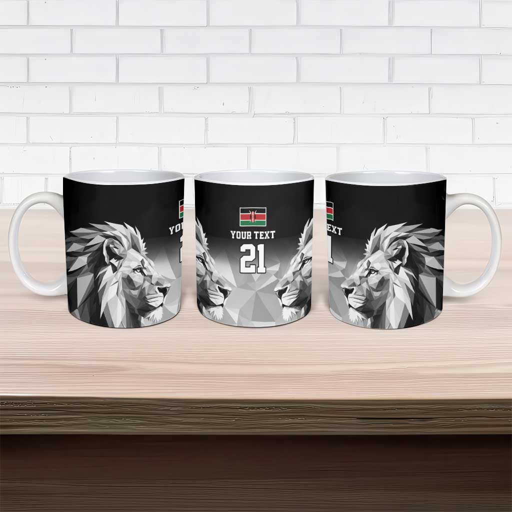 Kenya Rugby Custom Ceramic Mug Black Kenyan 22-23 Motif - Wonder Print Shop