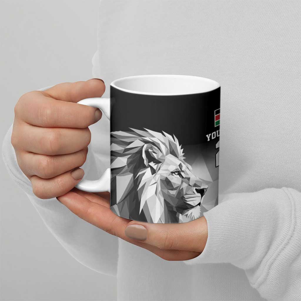 Kenya Rugby Custom Ceramic Mug Black Kenyan 22-23 Motif - Wonder Print Shop