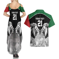 Kenya Rugby Custom Couples Matching Summer Maxi Dress and Hawaiian Shirt Black Kenyan 22-23 Motif - Wonder Print Shop