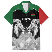 Kenya Rugby Custom Family Matching Long Sleeve Bodycon Dress and Hawaiian Shirt Black Kenyan 22-23 Motif - Wonder Print Shop