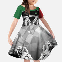 Kenya Rugby Custom Family Matching Mermaid Dress and Hawaiian Shirt Black Kenyan 22-23 Motif - Wonder Print Shop