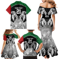 Kenya Rugby Custom Family Matching Mermaid Dress and Hawaiian Shirt Black Kenyan 22-23 Motif - Wonder Print Shop
