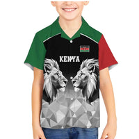 Kenya Rugby Custom Family Matching Mermaid Dress and Hawaiian Shirt Black Kenyan 22-23 Motif - Wonder Print Shop