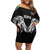 Kenya Rugby Custom Family Matching Off Shoulder Short Dress and Hawaiian Shirt Black Kenyan 22-23 Motif - Wonder Print Shop