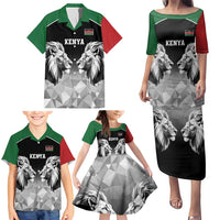 Kenya Rugby Custom Family Matching Puletasi and Hawaiian Shirt Black Kenyan 22-23 Motif - Wonder Print Shop