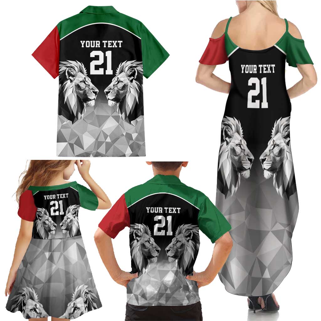 Kenya Rugby Custom Family Matching Summer Maxi Dress and Hawaiian Shirt Black Kenyan 22-23 Motif - Wonder Print Shop