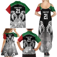 Kenya Rugby Custom Family Matching Summer Maxi Dress and Hawaiian Shirt Black Kenyan 22-23 Motif - Wonder Print Shop