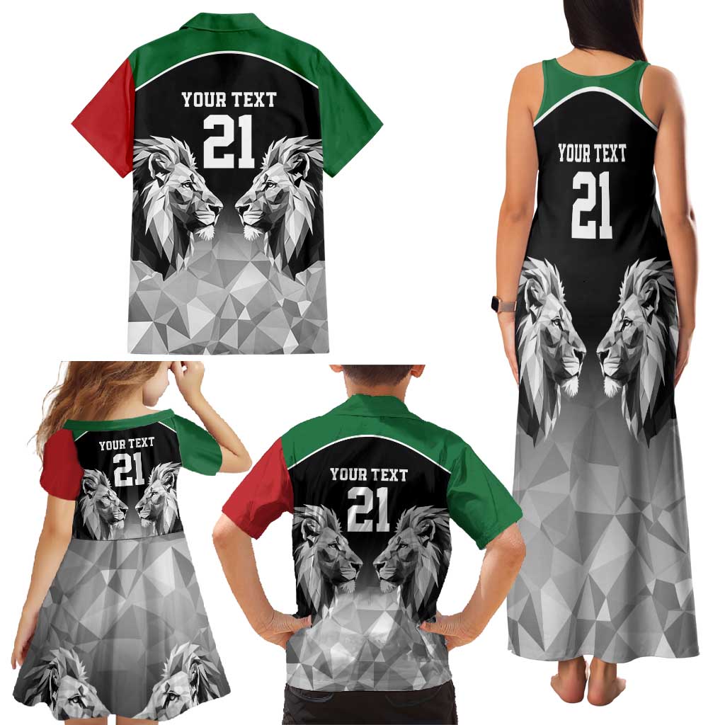 Kenya Rugby Custom Family Matching Tank Maxi Dress and Hawaiian Shirt Black Kenyan 22-23 Motif - Wonder Print Shop