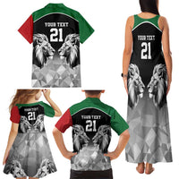 Kenya Rugby Custom Family Matching Tank Maxi Dress and Hawaiian Shirt Black Kenyan 22-23 Motif - Wonder Print Shop