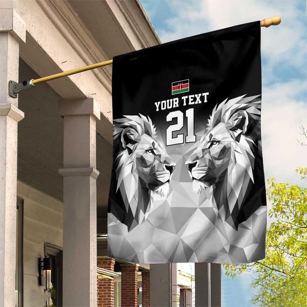 Kenya Rugby Custom Garden Flag Black Kenyan 22-23 Motif - Wonder Print Shop