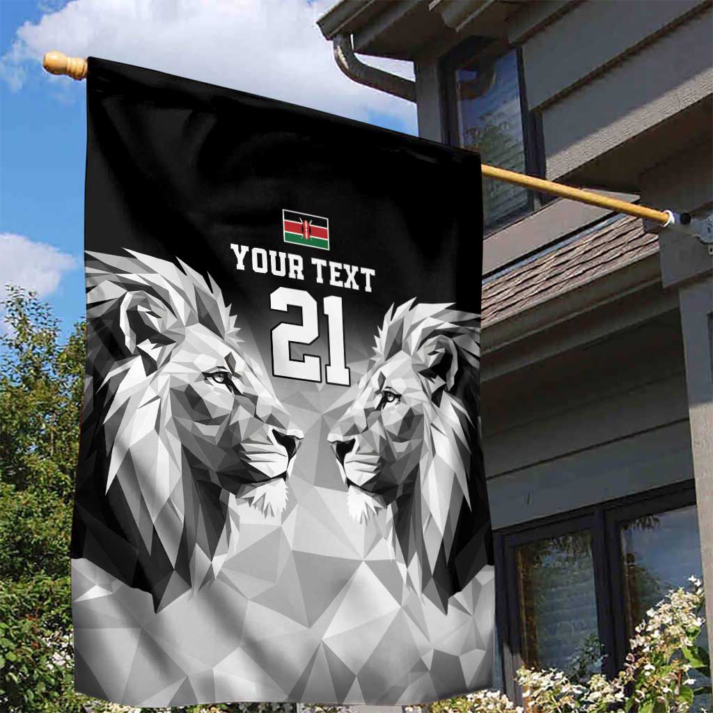 Kenya Rugby Custom Garden Flag Black Kenyan 22-23 Motif - Wonder Print Shop