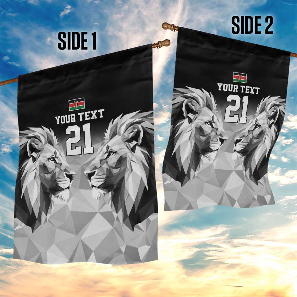 Kenya Rugby Custom Garden Flag Black Kenyan 22-23 Motif - Wonder Print Shop