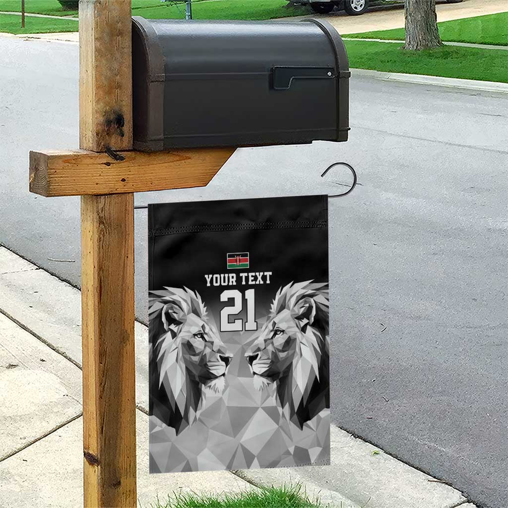 Kenya Rugby Custom Garden Flag Black Kenyan 22-23 Motif - Wonder Print Shop