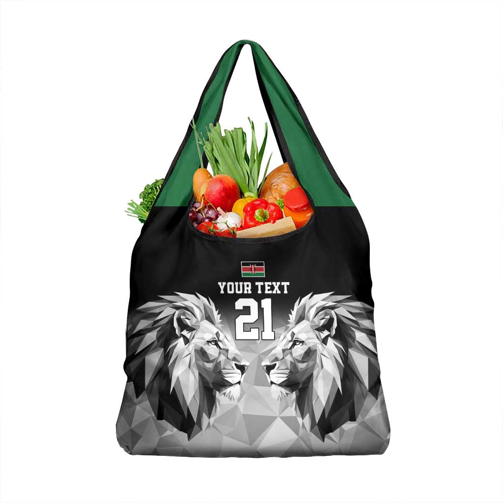 Kenya Rugby Custom Grocery Bag Black Kenyan 22-23 Motif - Wonder Print Shop