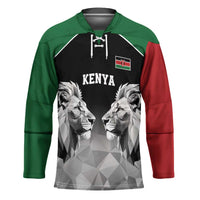 Kenya Rugby Custom Hockey Jersey Black Kenyan 22-23 Motif - Wonder Print Shop