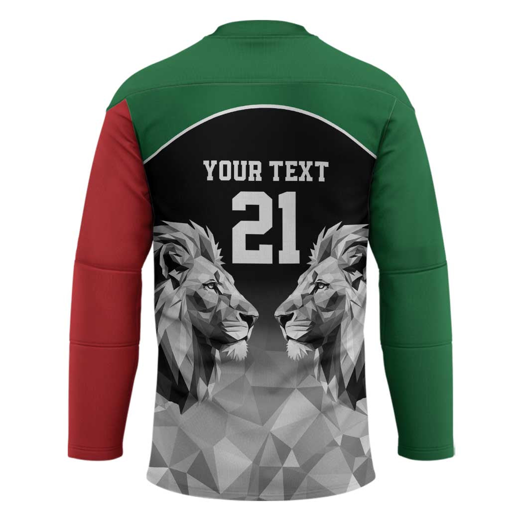 Kenya Rugby Custom Hockey Jersey Black Kenyan 22-23 Motif - Wonder Print Shop