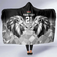 Kenya Rugby Custom Hooded Blanket Black Kenyan 22-23 Motif - Wonder Print Shop