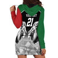 Kenya Rugby Custom Hoodie Dress Black Kenyan 22-23 Motif - Wonder Print Shop
