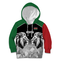 Kenya Rugby Custom Kid Hoodie Black Kenyan 22-23 Motif - Wonder Print Shop