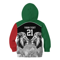 Kenya Rugby Custom Kid Hoodie Black Kenyan 22-23 Motif - Wonder Print Shop