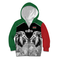 Kenya Rugby Custom Kid Hoodie Black Kenyan 22-23 Motif - Wonder Print Shop