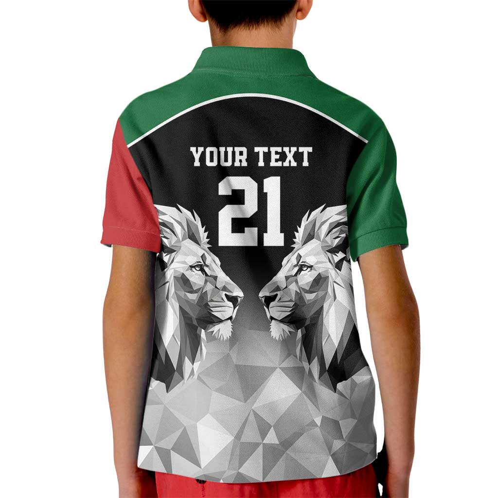 Kenya Rugby Custom Kid Polo Shirt Black Kenyan 22-23 Motif - Wonder Print Shop