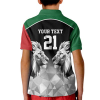 Kenya Rugby Custom Kid Polo Shirt Black Kenyan 22-23 Motif - Wonder Print Shop