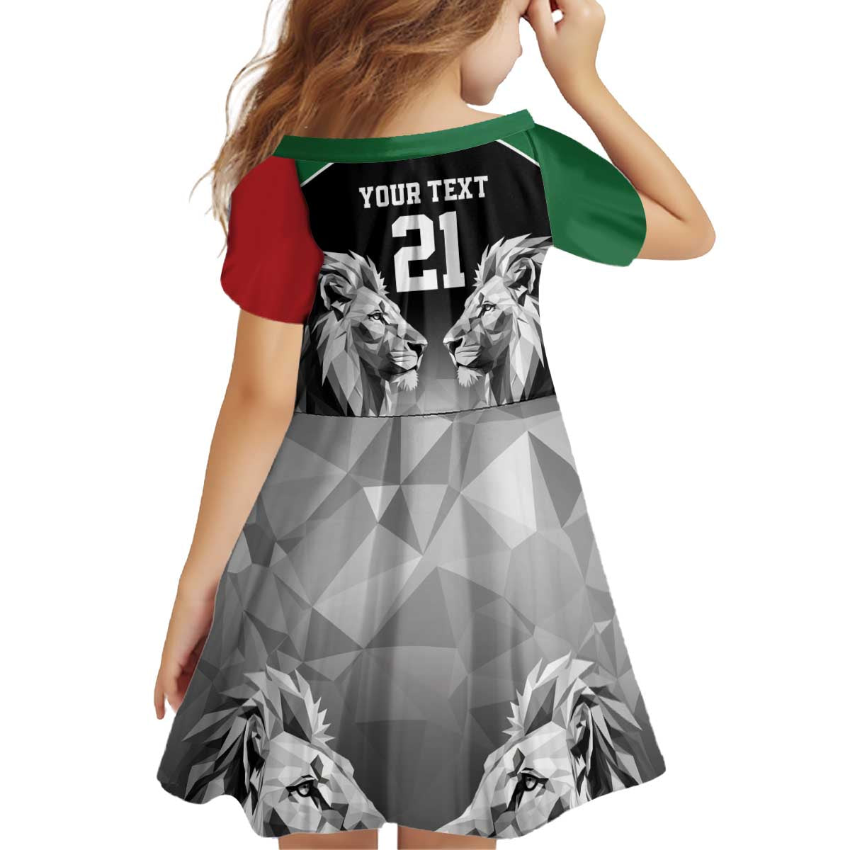 Kenya Rugby Custom Kid Short Sleeve Dress Black Kenyan 22-23 Motif - Wonder Print Shop
