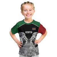 Kenya Rugby Custom Kid T Shirt Black Kenyan 22-23 Motif - Wonder Print Shop